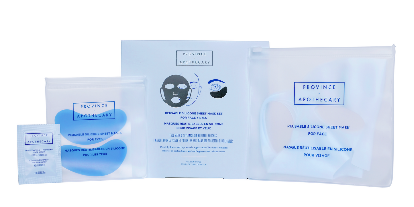 Reusable Silicone Sheet Mask for Face + Eyes by Province Apothecary